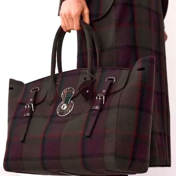 Ralph Lauren Fall ‘20 Collection Cashmere Blend Olive Multi Plaid Preston Jacket - Picture 3 of 16